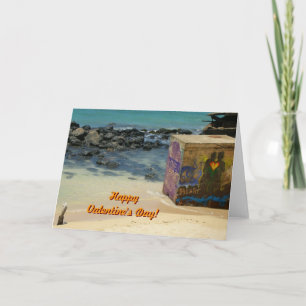 Cartes Pour Fêtes Annuelles Saint Valentin à la plage