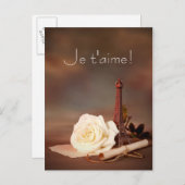 Cartes Pour Fêtes Annuelles Saint-Valentin à Paris (Devant / Derrière)