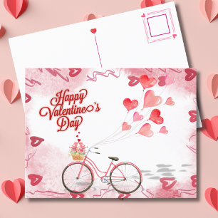 Cartes Pour Fêtes Annuelles Saint Valentin à vélo promenade de l'amour