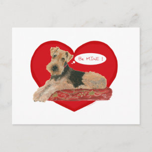 Cartes Pour Fêtes Annuelles Saint-Valentin Airedale Terrier