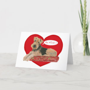 Cartes Pour Fêtes Annuelles Saint-Valentin Airedale / Terrier gallois