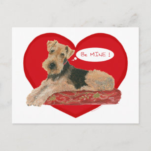 Cartes Pour Fêtes Annuelles Saint-Valentin Airedale / Welsh Terrier