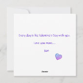 Cartes Pour Fêtes Annuelles Saint Valentin AMOUR (Dos)