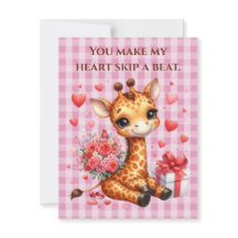 Saint Valentin Amour Rose Bouquet Giraffe
