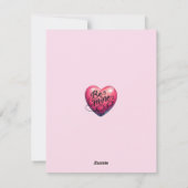 Cartes Pour Fêtes Annuelles Saint Valentin Amour Rose Ours (Dos)