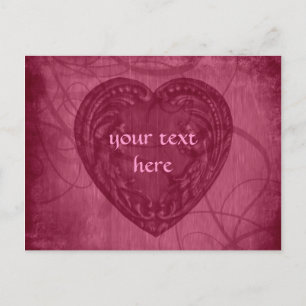 Cartes Pour Fêtes Annuelles Saint Valentin antique coeur rose pour personnalis