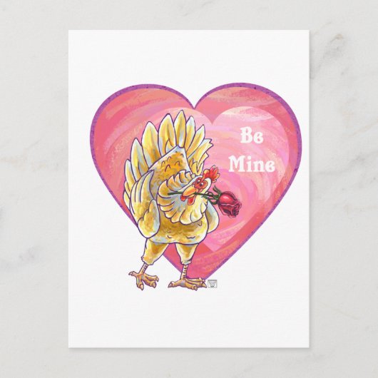 Cartes Pour Fêtes Annuelles Saint-Valentin au poulet (Devant)