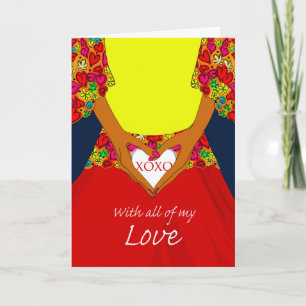 Cartes Pour Fêtes Annuelles Saint-Valentin avec tout mon amour Coeur XOXO
