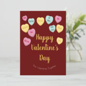 Cartes Pour Fêtes Annuelles Saint Valentin | Candy Hearts Conversation Photo (Debout devant)