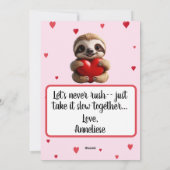 Cartes Pour Fêtes Annuelles Saint-Valentin Caractère Fun "Traîner" Fête (Dos)