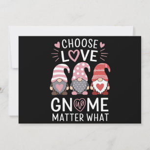 Cartes Pour Fêtes Annuelles Saint-Valentin Choisissez l'amour Gnome N'importe 