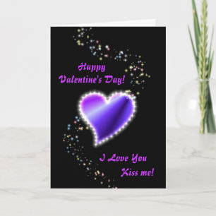Cartes Pour Fêtes Annuelles Saint Valentin Coeur arc-en-ciel avec étoiles sur