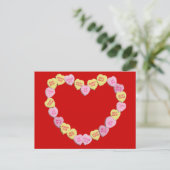 Cartes Pour Fêtes Annuelles Saint Valentin Coeur de bonbons (Debout devant)