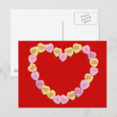 Cartes Pour Fêtes Annuelles Saint Valentin Coeur de bonbons (Devant / Derrière)