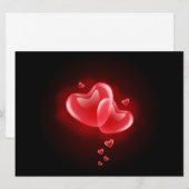 Cartes Pour Fêtes Annuelles Saint Valentin, coeur éblouissant (Devant / Derrière)