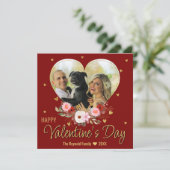 Cartes Pour Fêtes Annuelles Saint Valentin Coeur or Parties scintillant de pho (Debout devant)