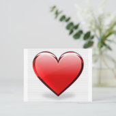 Cartes Pour Fêtes Annuelles Saint Valentin Coeur rouge (Debout devant)