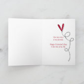 Cartes Pour Fêtes Annuelles Saint Valentin coeur rouge sur bois rustique (Intérieur)