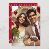 Cartes Pour Fêtes Annuelles Saint Valentin Coeurs bonbons Personnalisé Photo E (Devant / Derrière)