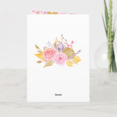 Cartes Pour Fêtes Annuelles Saint Valentin Coeurs et fleurs Bible Verse (Dos)