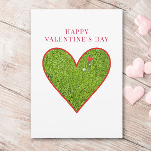 Cartes Pour Fêtes Annuelles Saint-Valentin cool pour golfeur - Amour de cœur v