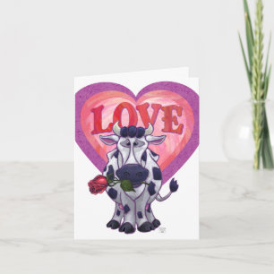 Cartes Pour Fêtes Annuelles Saint Valentin de la vache
