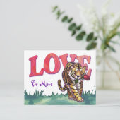 Cartes Pour Fêtes Annuelles Saint Valentin de Tigre (Debout devant)