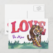 Cartes Pour Fêtes Annuelles Saint Valentin de Tigre (Devant / Derrière)