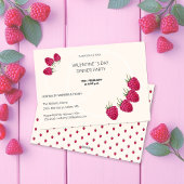 Cartes Pour Fêtes Annuelles Saint Valentin`Dîner de fête aquarelle framboise