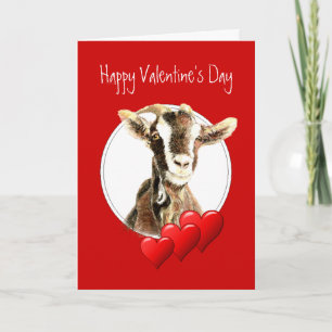 Cartes Pour Fêtes Annuelles Saint-Valentin drôle à la vieille chèvre, humour