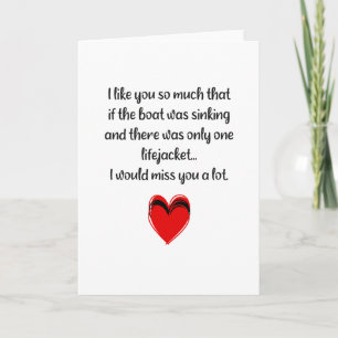 Cartes Pour Fêtes Annuelles Saint Valentin drôle, je t'aime tant