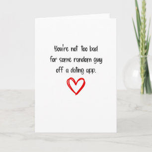 Cartes Pour Fêtes Annuelles Saint-Valentin Drôle Mec Aléatoire Application de