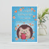 Cartes Pour Fêtes Annuelles Saint-Valentin du hérisson  (Debout devant)