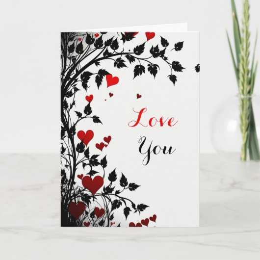 Cartes Pour Fêtes Annuelles Saint Valentin d'un amour élégant et simple (Devant)