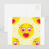 Cartes Pour Fêtes Annuelles Saint Valentin Emoji (Devant / Derrière)