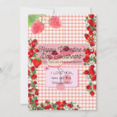 Cartes Pour Fêtes Annuelles Saint-Valentin fraise (Devant)