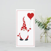 Cartes Pour Fêtes Annuelles Saint-Valentin Gnome Mignon (Debout devant)