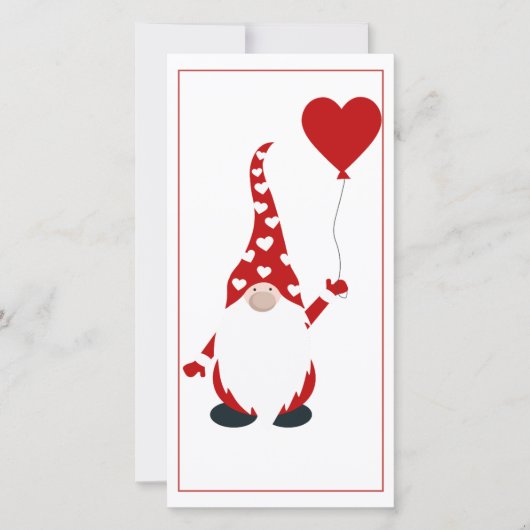 Cartes Pour Fêtes Annuelles Saint-Valentin Gnome Mignon (Devant)