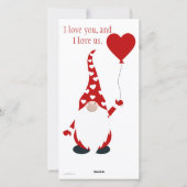 Cartes Pour Fêtes Annuelles Saint-Valentin Gnome Mignon (Dos)