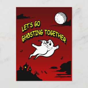 Cartes Pour Fêtes Annuelles Saint Valentin Halloween Ghosting Together