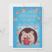 Cartes Pour Fêtes Annuelles Saint-Valentin hérisson (Devant)