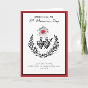 Cartes Pour Fêtes Annuelles Saint Valentin Jésus catholique Sacré Coeur 