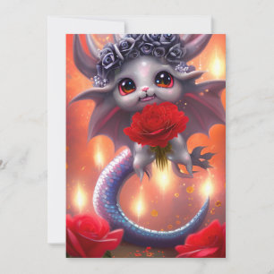 Cartes Pour Fêtes Annuelles Saint Valentin Kawaii Dragon