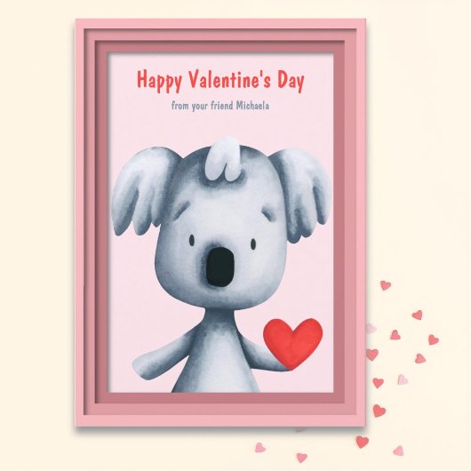 Cartes Pour Fêtes Annuelles Saint-Valentin Koala Mignon