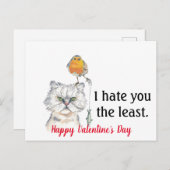 Cartes Pour Fêtes Annuelles Saint Valentin le Moins Drôle que Tu Haïsses (Devant / Derrière)