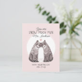 Cartes Pour Fêtes Annuelles Saint-Valentin Léopard des neiges Professeur Saint (Debout devant)