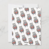 Cartes Pour Fêtes Annuelles Saint Valentin Magnifique maître de hibou Valentin (Dos)