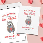 Cartes Pour Fêtes Annuelles Saint Valentin Magnifique maître de hibou Valentin