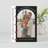 Cartes Pour Fêtes Annuelles Saint-Valentin, mari photo moderne QR code chanson (Debout devant)