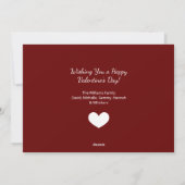 Cartes Pour Fêtes Annuelles Saint-Valentin mignon chat en rouge rose (Dos)